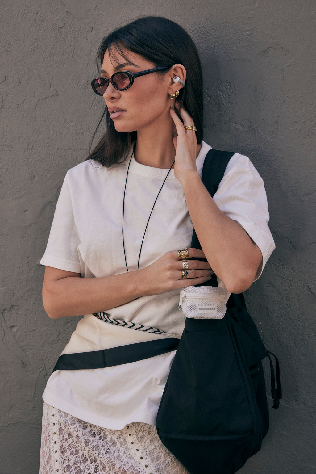 murmood Open-Ear Clip earbuds-Cloud white