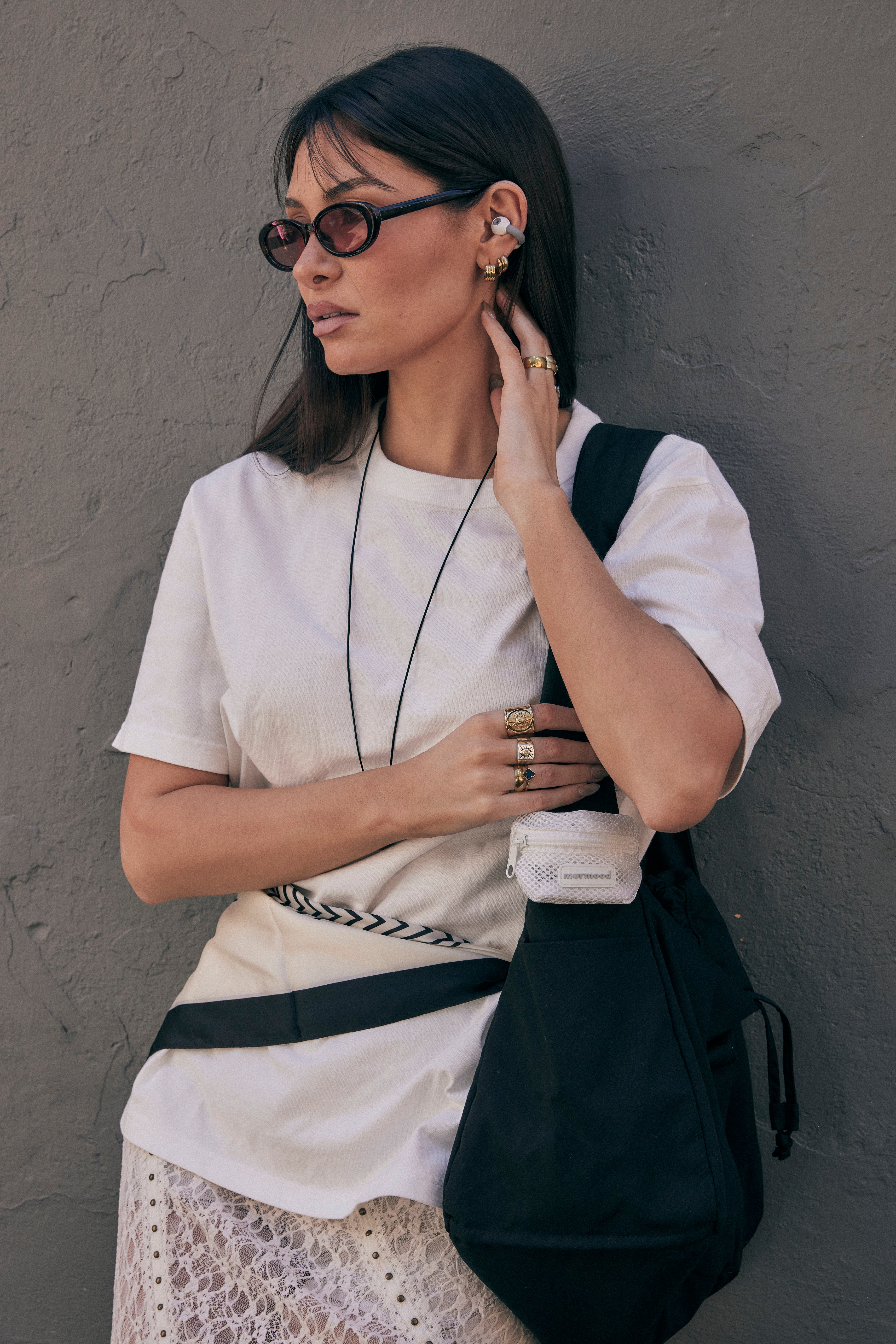 murmood Open-Ear Clip earbuds-Cloud white