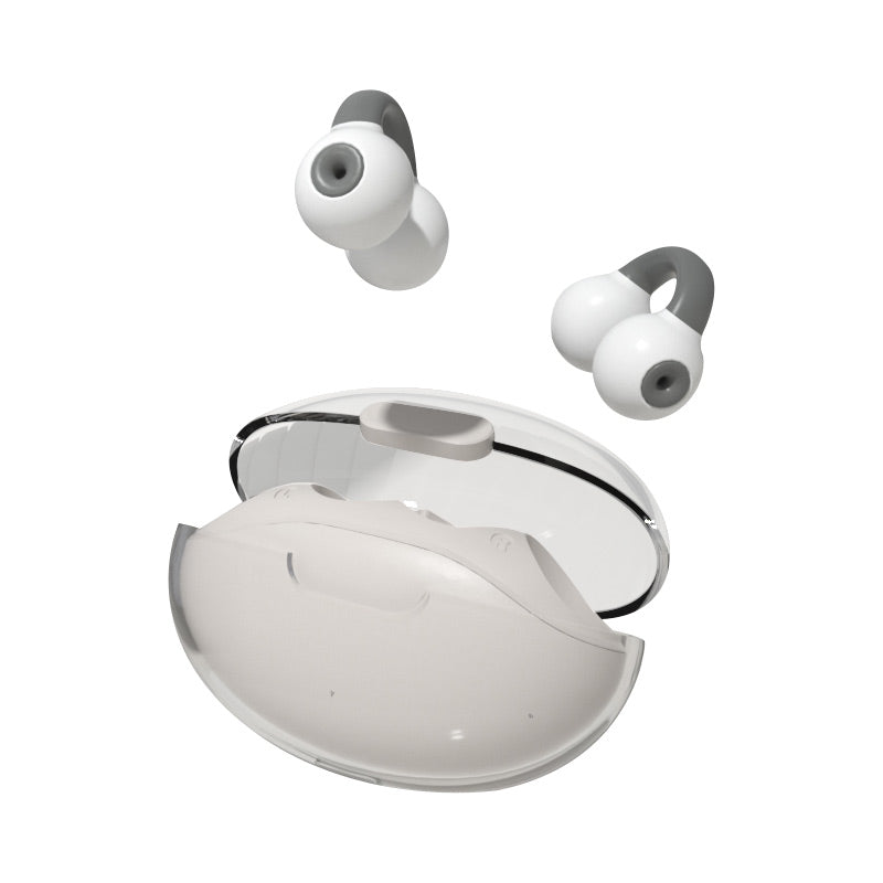 murmood Open-Ear Clip earbuds-Cloud white